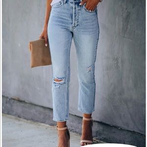 VICI Kason Distressed Denim NWT